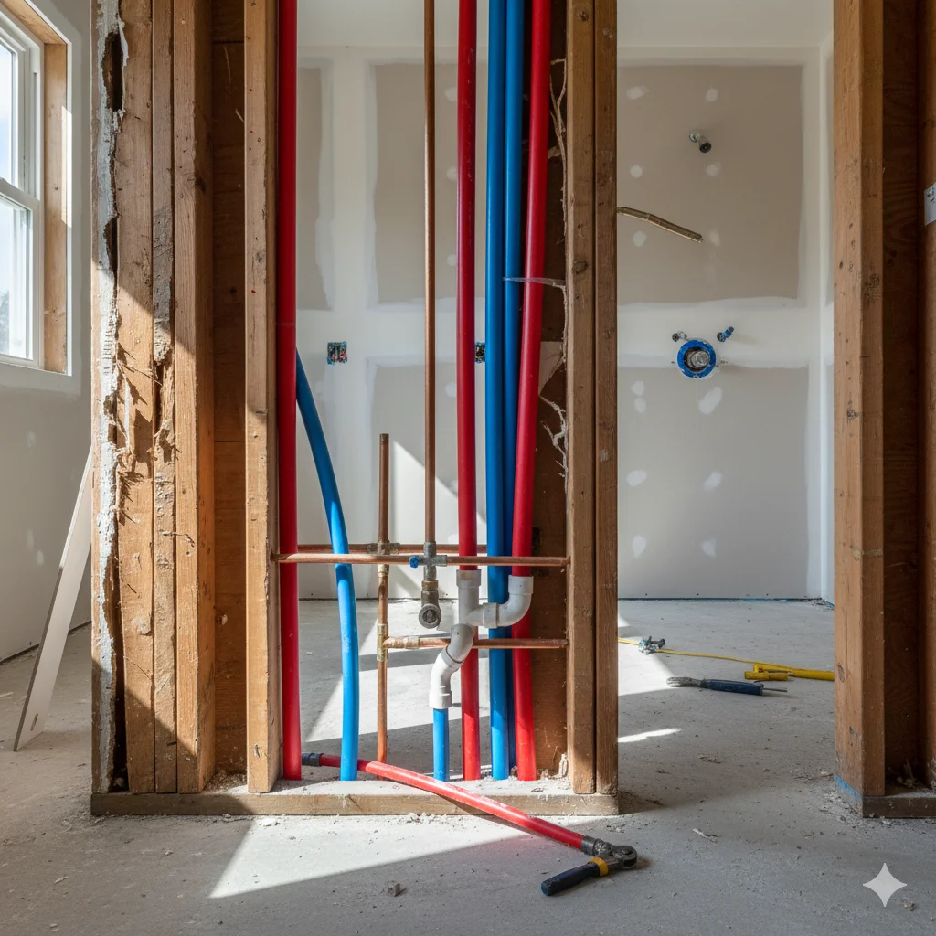 image showing unfinished plumbing