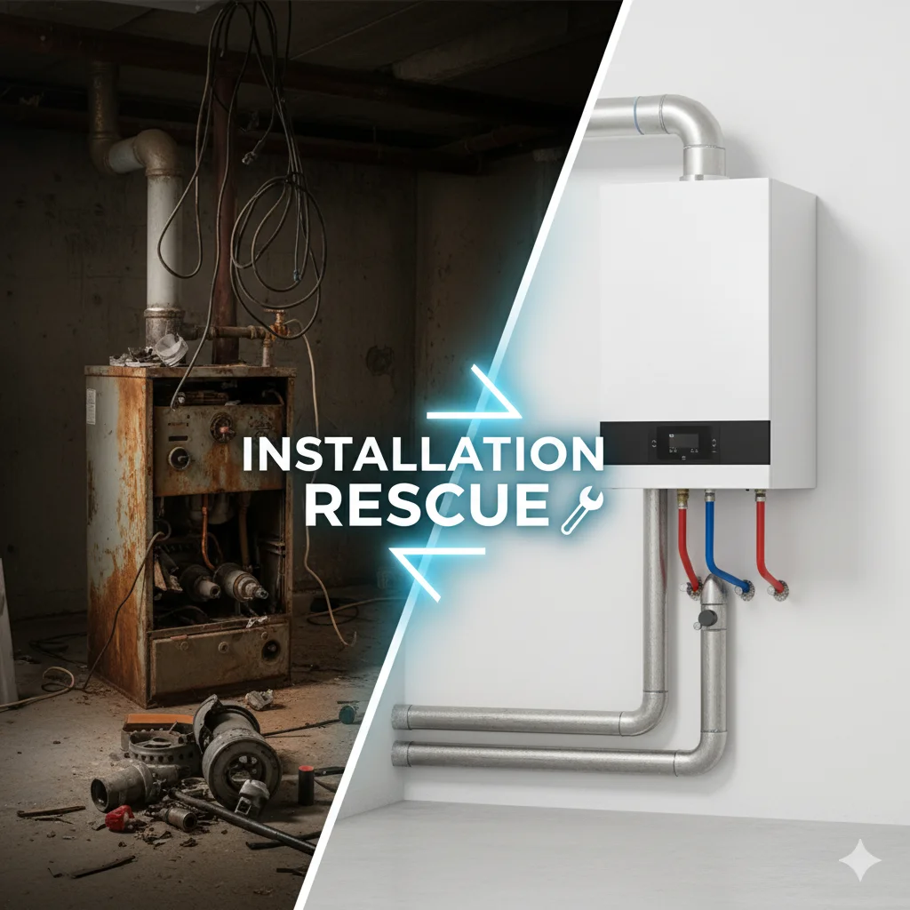 Heater & Boiler installation before & after